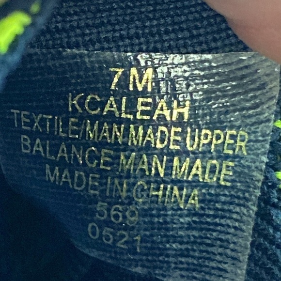 Calvin Klein Aleah Athletic Training Sneaker Navy/Neon Green Preowned Size 7M - Picture 15 of 16